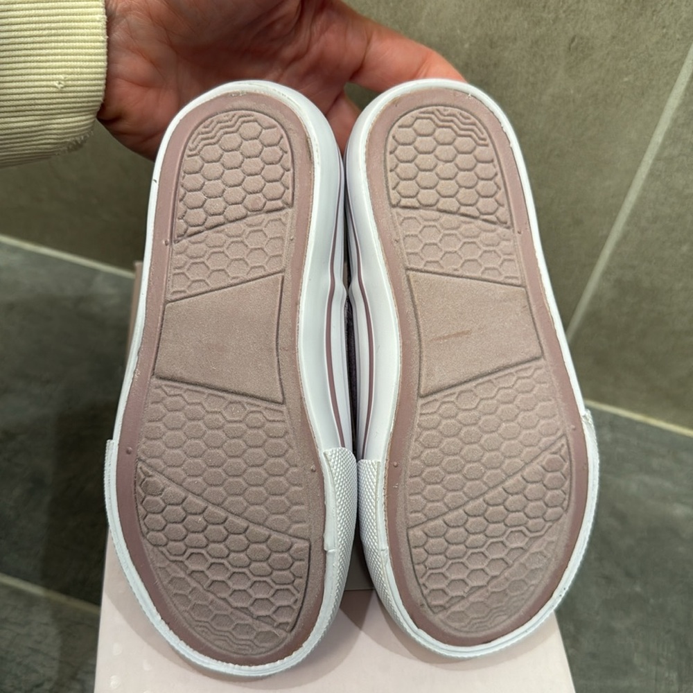 Toddler canvas heart zipper sneakers in sparkly purple - Picture 4 of 7